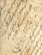 vintage calligraphy on drunge paper