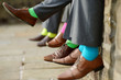 Foto: Colorful socks of groomsmen Colorful socks of groomsmen
