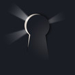 keyhole with lights illustration