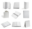 leaflet notebook textbook white blank paper template