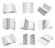 leaflet notebook textbook white blank paper template