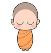 Buddhist Monk cartoon