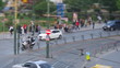 Traffic on the Istanbul street with tilt&shift look