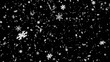 Snowfall - black background