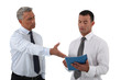 Angry boss displaying his displeasure to his employee