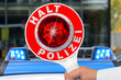 Polizeikelle Halt Polizei