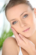 woman taking care of her skin