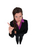 Businesswoman shaking her finger