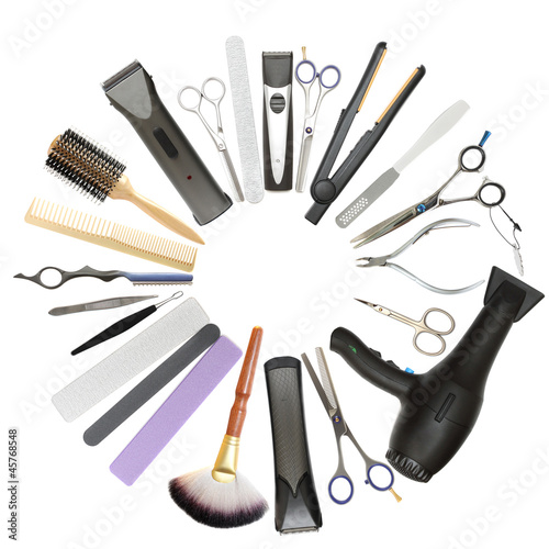 Photo: Beauty salon and barbershop background Beauty salon and barbershop background
