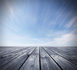 Foto: Wooden floor and the sky. Wooden floor and the sky.