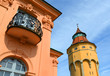 Pagodenburg (1722) und Wasserturm  (1901) , Rastatt, Deutschland