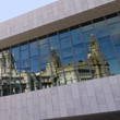 Buildings on the dockside in Liverpool England