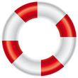 Rettungsring auf weißem Hintergrund