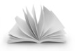 Ilustração: open white book open white book