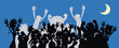 Party people. Night life silhouettes.