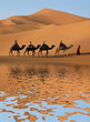 Photo: Camel Caravan in Sahara Desert Camel Caravan in Sahara Desert