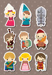 Medieval people stickers