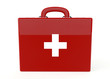 Red first aid kit