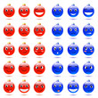 christmas balls with funny facial expressions