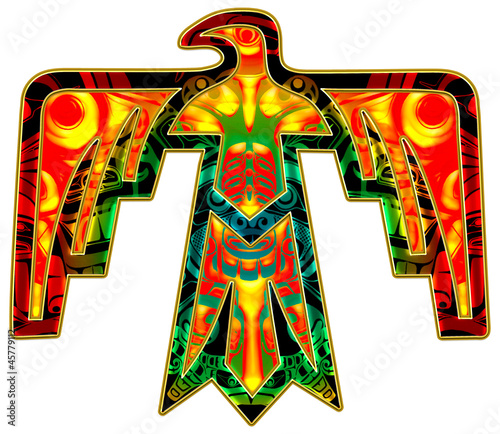 Illustration: Donnervogel - Thunderbird - Native American Symbol Donnervogel - Thunderbird - Native American Symbol