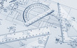 Photo: The plan industrial details, a protractor, ruler The plan industrial details, a protractor, ruler