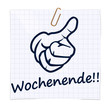 wochenende notizzettel button