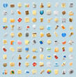 Sticker icons for business and finance