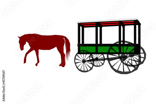 Vector: Horse Drawn Carriage Horse Drawn Carriage