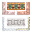 Art Nouveau seamless borders