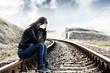 Lonely teenage girl