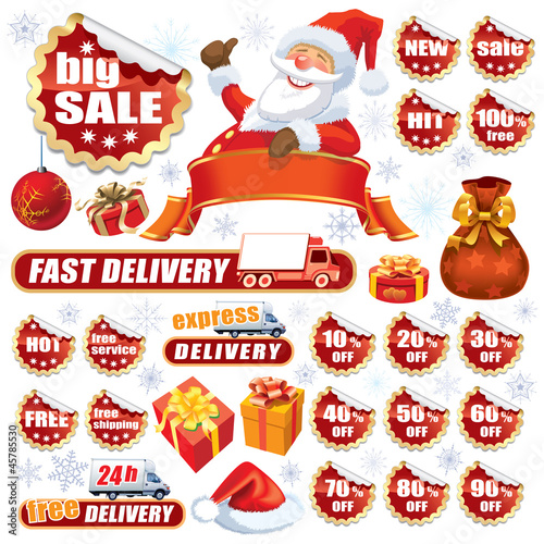 Vector: Red Christmas sale Red Christmas sale