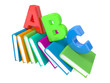 ABC Letters With Group Of Books.