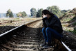 Lonely teenage girl