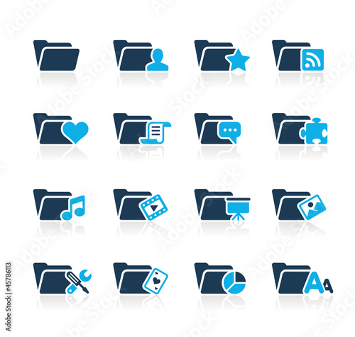 Vector: Folder Icons - 2 // Azure Series Folder Icons - 2 // Azure Series