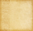 Beige background. Old paper with oriental ornament.