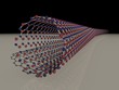 3d render of a boron nitride nanotube