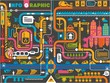 city info graphic, industry and ecology vector elements
