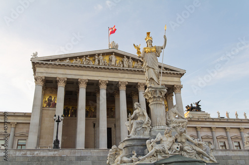 Photo: Austrian Parliament with Pallas Athene Austrian Parliament with Pallas Athene