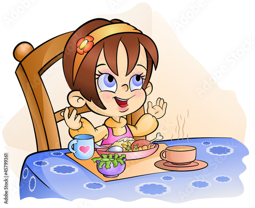 Vector: Pray before dinner! Pray before dinner!