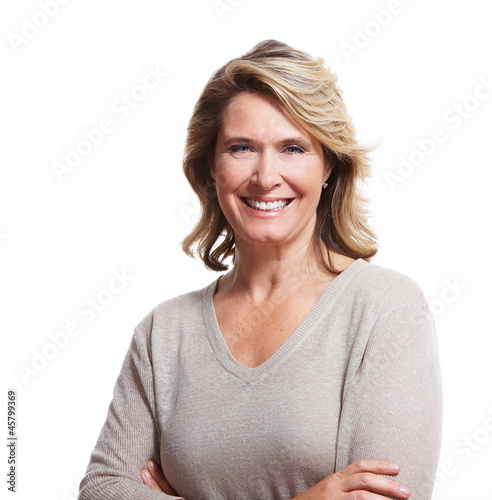 Photo: Happy senior woman. Happy senior woman.