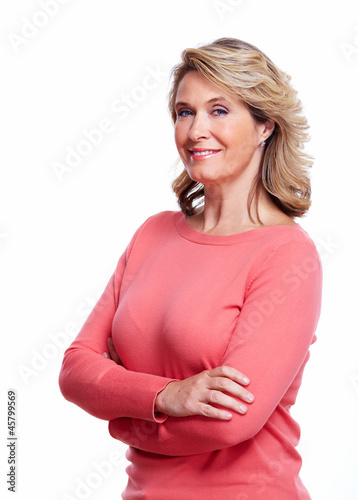 Photo: Happy senior woman. Happy senior woman.