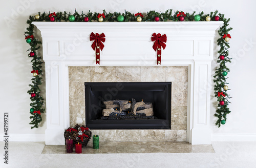 Photo: Holiday Fireplace Holiday Fireplace