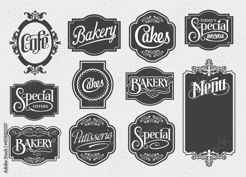 Vector: Vintage frame and signage Vintage frame and signage