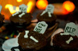 Halloween cupcakes - tombstone