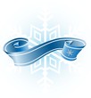 blue winter banner with snowflake