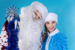 Snow-maiden and Santa Claus