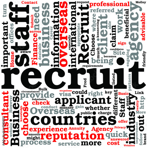 Vector: How To Choose A Recruitment Agency For Overseas Staff Concept How To Choose A Recruitment Agency For Overseas Staff Concept
