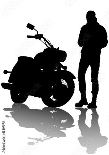 Vector: Chopper and man Chopper and man