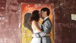 Cute couple kissing