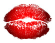 Vector illustration of kiss print